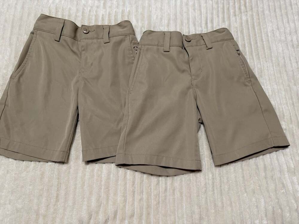 Lands' End Active Performance Chino Shorts Size 4 Khaki Lot of 2